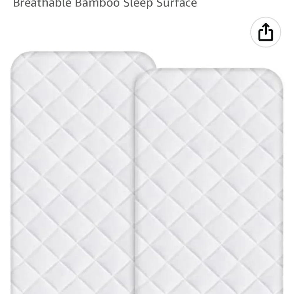Bassinet Mattress Pad Cover, Compatible with Oval Bassinet Mattress , 2 Pack